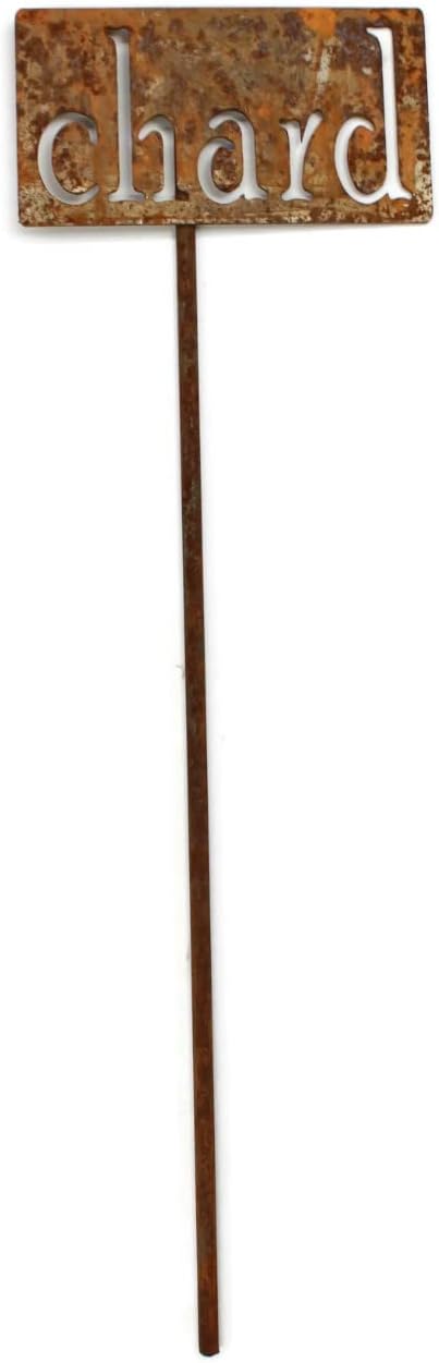 Classic Metal Garden Markers 19 Inches Tall (chard, Naturally Rusted)