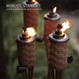 ONETHATCH Citronella Torches - Brown Bamboo 60" 4-Pack