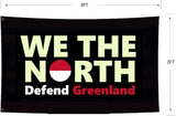 Defend Greenland Flag 2X3FT,Both Sides Printed, Men Women Banner,Vibrant Colors, Double Stitched with 2 Brass Grommets, Bar Garden Street Decoration, GYM, Office Decor,Indoor Outdoor Use,Gifts. (Black, 2x3ft)