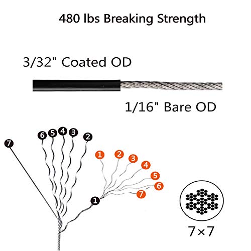 Outdoor String Light Hanging Kit - 164 FT Nylon Rope