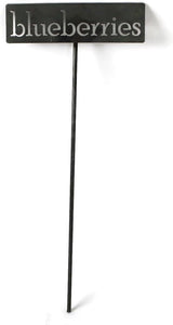 Classic Metal Garden Markers 19 Inches Tall (blueberries, Raw, Unfinished Steel (will rust with time))