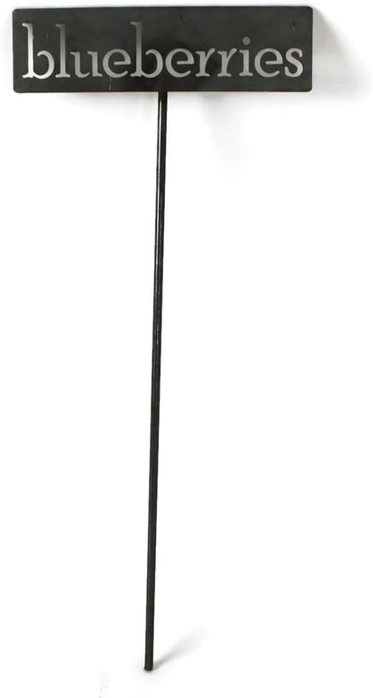 Classic Metal Garden Markers 19 Inches Tall (blueberries, Raw, Unfinished Steel (will rust with time))