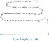 YINGFENG 4 Pack 35 Inch Silver Hanging Chain for Hanging Bird Feeders, Bird Houses, Hanging Planters, Baskets, Birdbaths, Lanterns, Wind Chimes, Billboards, Signs and Ornaments, etc