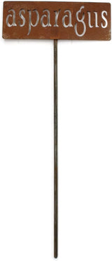 Classic Metal Garden Markers 19 Inches Tall (asparagus, Naturally Rusted)