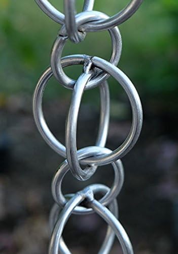 Nutshell Stores Double Loops Rain Chain - Stainless Steel - 13 Feet