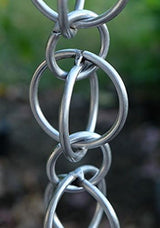 Nutshell Stores Double Loops Rain Chain - Stainless Steel - 8 Feet