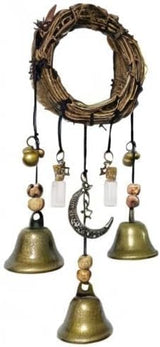 Witch Bells Magical Wind Chimes, Hanger Witchcraft Decor, Crystal Quartz Hanging Pendant Decor