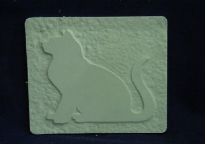 Cat Sitting Plastic Craft Mold use with Concrete or Cement for Making into Stepping Stones 7116