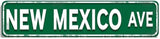 New Mexico State Tin Decor 16 * 4 Inches "NEW MEXICO AVE" Home/Patio Wall Art - Retro State Accent, Southwestern Decor, New Mexico Metal Sign