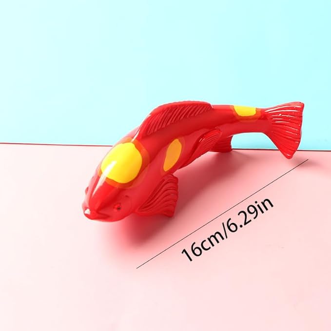 Acxico 1PC Art Deco Resin Koi Fish Sculpture, Thanksgiving Garden Ornament & Floor Mount Animal Theme Outdoor Statue, Suitable as Home Decor Desk Accent & Lawn Garden Stake (No Electricity Required)