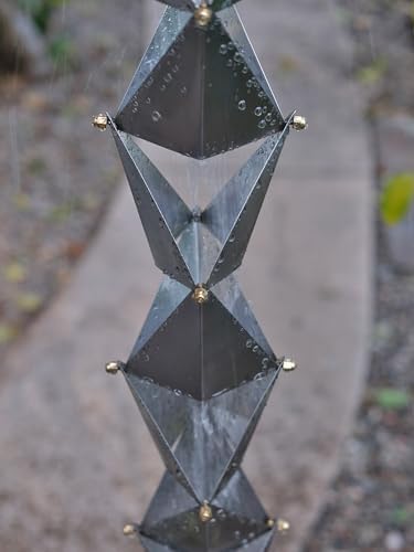 Nutshell Stores Origami Rain Chain - Stainless Steel - 15 Feet
