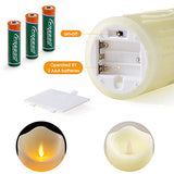 Flameless Candles - 3x5" Real Wax LED, Remote Timer, 2 Set
