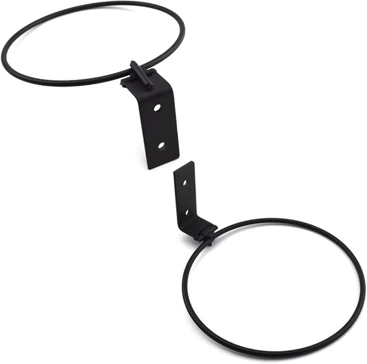 Aifeier ET Wall Mounted Metal Plant Holder Foldable Hanging Bracket Ring Flower Pot Bracket Plant Hanger, 15 CM/ 6 Inch, Black, 2 Pack