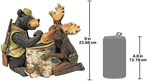 Design Toscano Moose and Black Bear Arm Wrestling Statue