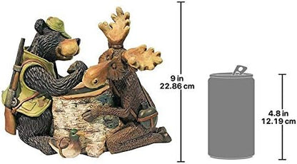 Design Toscano Moose and Black Bear Arm Wrestling Statue