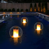 Solar Floating Pool Light - LED Flame Lamp
