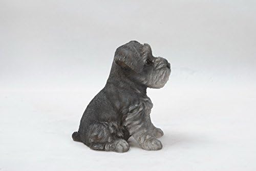 Hi-Line Gift Ltd Sitting Schnauzer Puppy, 7" , Gray