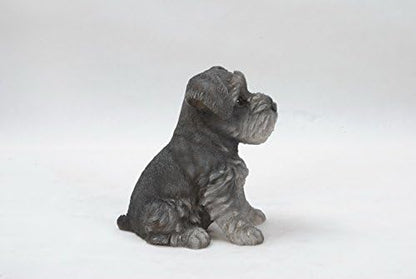 Hi-Line Gift Ltd Sitting Schnauzer Puppy, 7" , Gray