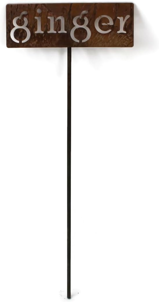 Classic Metal Garden Markers 19 Inches Tall (ginger, Naturally Rusted)