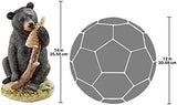 Design Toscano Black Honey the Curious Bear Cub Statue,full color