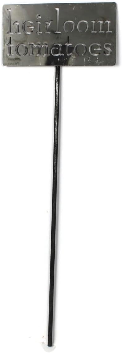 Classic Metal Garden Markers 19 Inches Tall (heirloom tomatoes, Raw, Unfinished Steel (will rust with time))