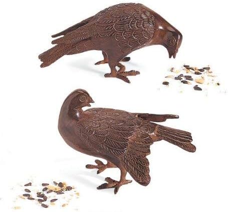 Achla Designs Bronzed Dove Pair, Garden Animal Statues