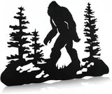Demissle Big Foot Sasquatch Gift Bigfoot Wall Art Decor for Men Women 16 x 11 Inch Funny Birthday Sasquatch Gift Metal Yard Sign for Dad Husband Garage Garden Forest Outdoor Indoor(Black)