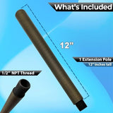 Brass Landscape Lighting Extension Riser 12" - Spotlight Extender