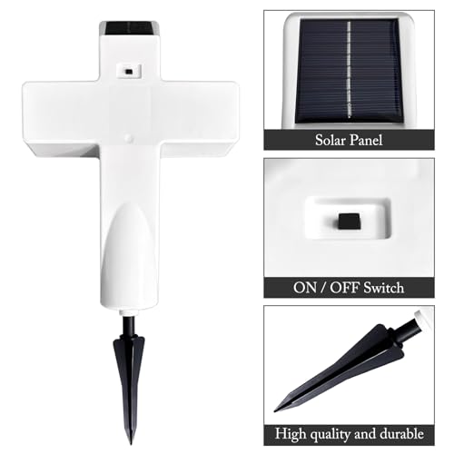 Solar Cross Light - Cemetery Memorial Stake