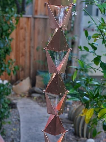 Nutshell Stores Origami Rain Chain - Copper - 15 Feet