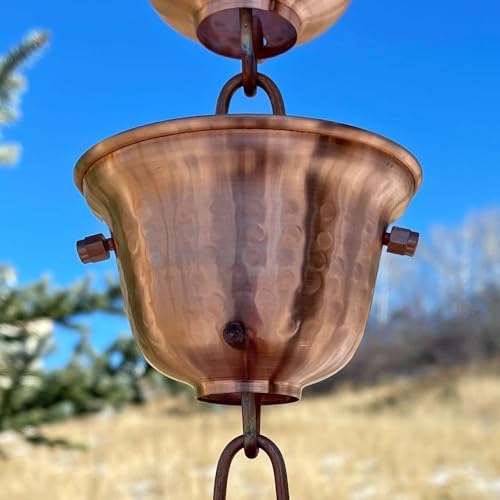 Nutshell Stores Bell Cups Rain Chain - Copper - 12 Feet