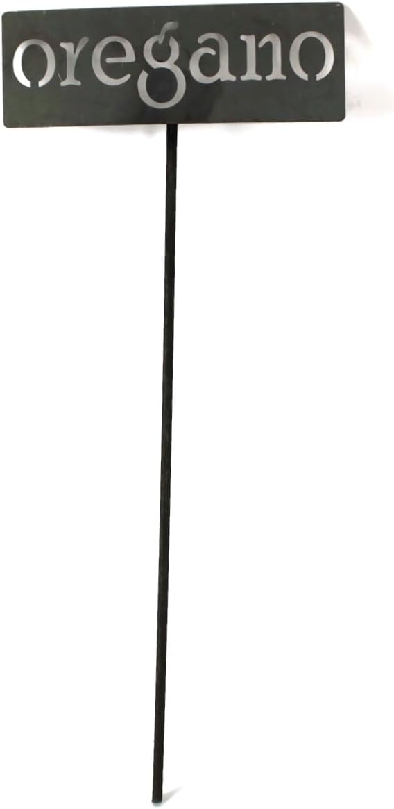 Classic Metal Garden Markers 19 Inches Tall (oregano, Raw, Unfinished Steel (will rust with time))