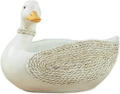 Garden Ornaments Decor Statue Outdoor,Abstract Unique Statue Sculpture Creative Statues and Sculptures Outdoor Decor for Garden,Simulation White Duck Model Statue Resin Sculpture Sundries