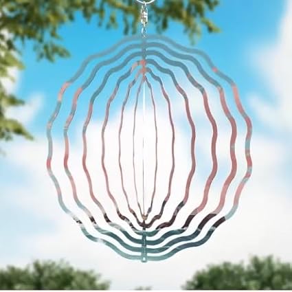 Lighthouse with Crashing Waves Novelty Metal Wind Spinner
