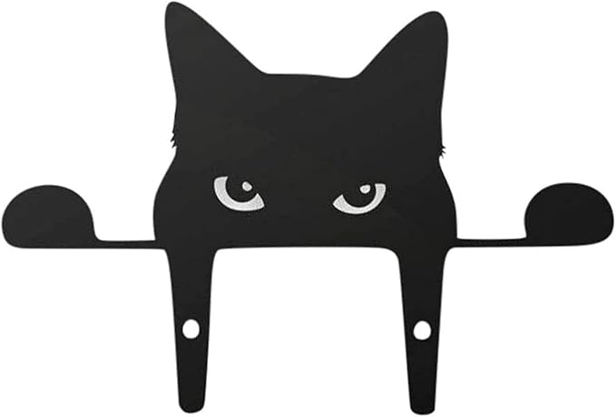Metal Yard Art Decor - Black Cat Silhouette Statue, Outdoor Garden Ornaments, Cat Lovers Gift, Spring Decor