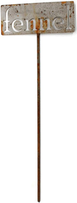 Classic Metal Garden Markers 19 Inches Tall (fennel, Naturally Rusted)