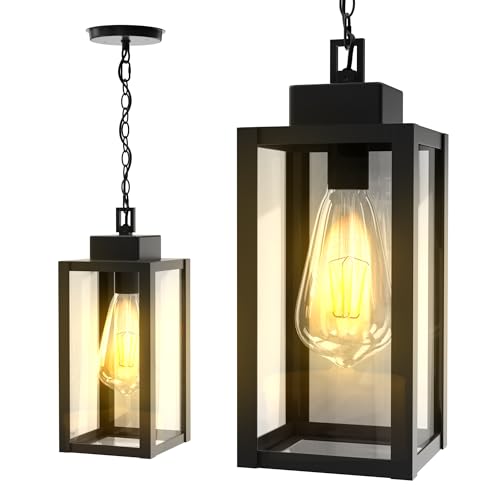 Outdoor Pendant Light - Waterproof Anti-Rust Lantern (2 Pack)