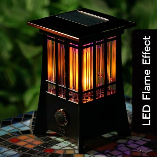 Solar Flame Patio Lantern Bug Zapper - ½ Acre Coverage