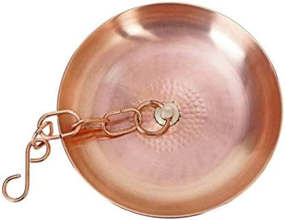 Rain Chain Copper Basin Bowl for Rain Chain Pure Copper 1- Pack