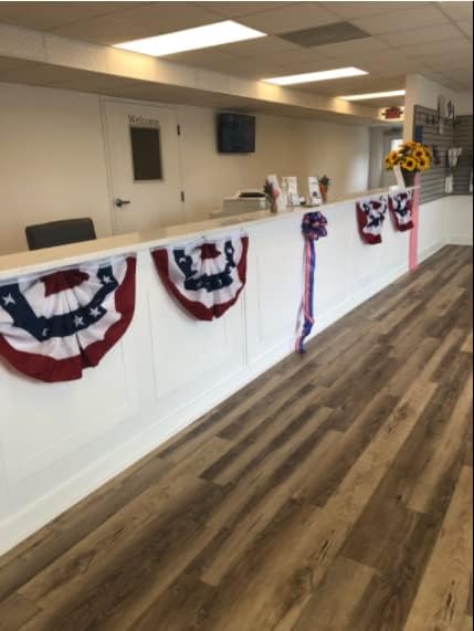 Bunting Flags Outdoor 3x6 Embroidery - Sturdy July 4th Decor Thick and Well Sewn - American Flag Bunting Heavy Duty Polyester Super Durable 2 Row Stitched Edge Canvas Head with 3 Brass Grommets