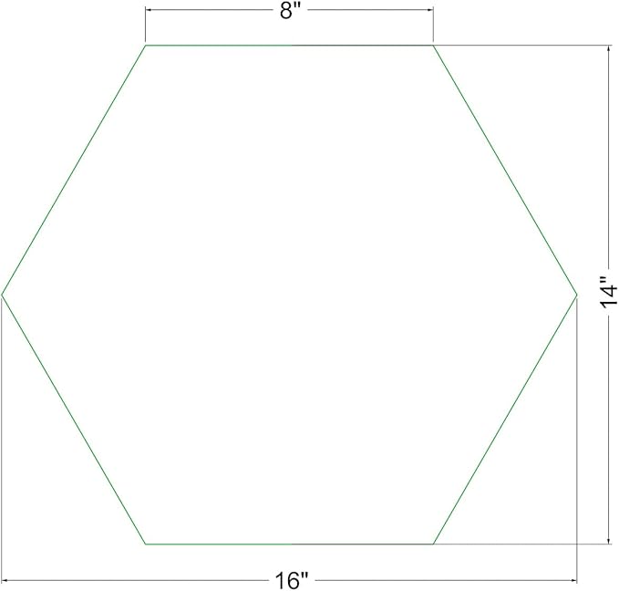 AUTUMN 16" Hexagon Stepping Stone Mold - DIY Concrete Cement Path Maker for Garden Walkway - Made in USA - Decorative Hexagonal Garden Statue & Pathway Mold