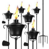 Citronella Torches - 6-Pack, 15 oz, Adjustable Height