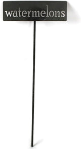 Classic Metal Garden Markers 19 Inches Tall (watermelons, Raw, Unfinished Steel (will rust with time))