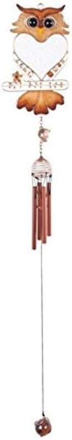 StealStreet SS-G-99369 Perched Brown Owl Copper Toned Wildlife Wind Chime, 22.5"