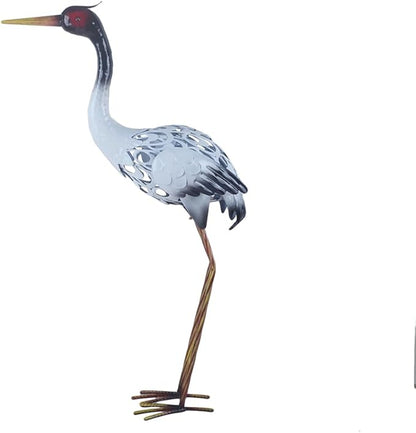 Heron Statue Metal Heron Sculpture Heron Ornaments Garden Decoration Metal Yard Art for Patio Lawn Backyard Outdoor Decoration