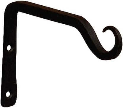 Achla Designs Straight Upcurled Wall Bracket Hook, 6-inch (TSH-09), Black