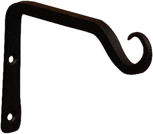 Achla Designs Straight Upcurled Wall Bracket Hook, 6-inch (TSH-09), Black