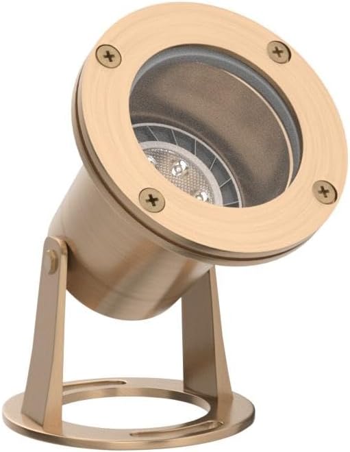 Underwater Light 113 Solid Brass Submersible LED Lights with 7WMR16 LED Bulb for Watertight Bright Long Lasting Pond Lights and Pool Water Fountain Lights