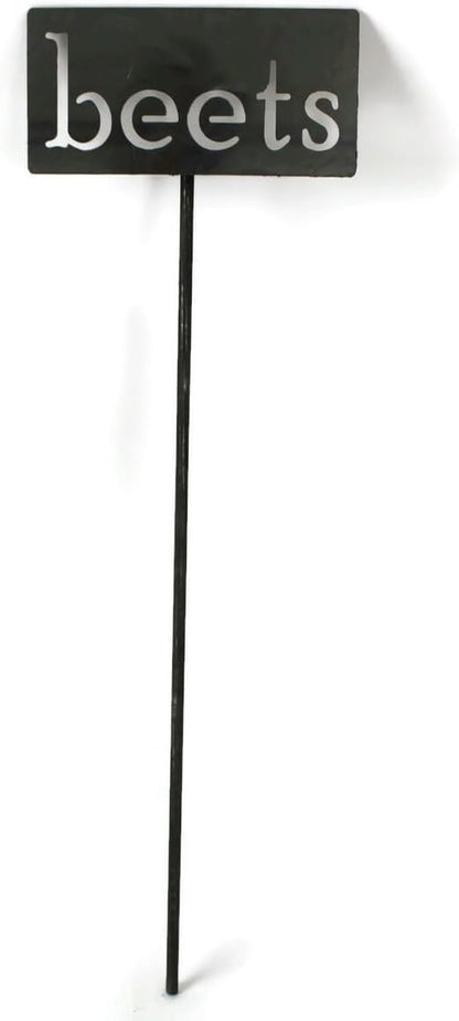 Classic Metal Garden Markers 19 Inches Tall (beets, Raw, Unfinished Steel (will rust with time))
