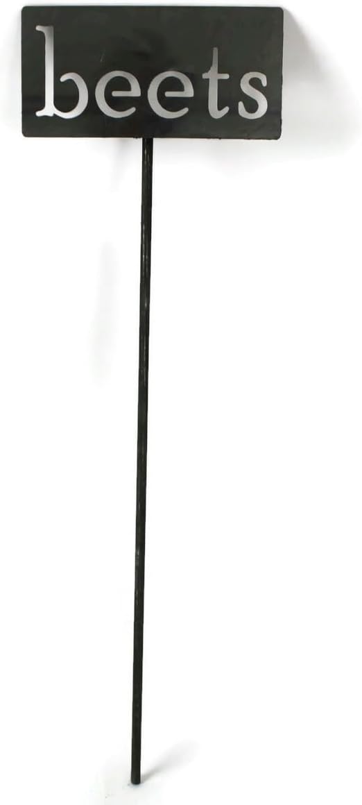 Classic Metal Garden Markers 19 Inches Tall (beets, Raw, Unfinished Steel (will rust with time))